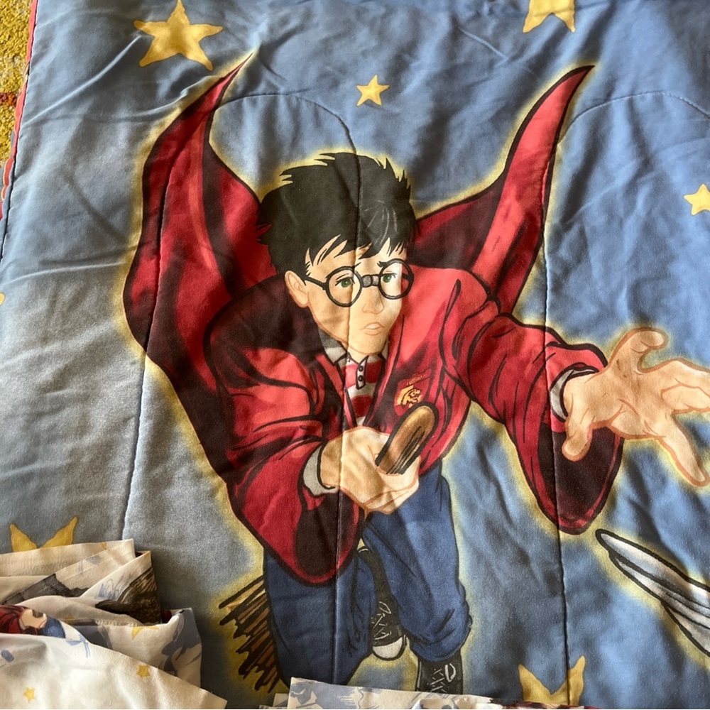VINTAGE 2001 HARRY POTTER TWIN SHEET SET WITH COMFORTER - Picture 3 of 6